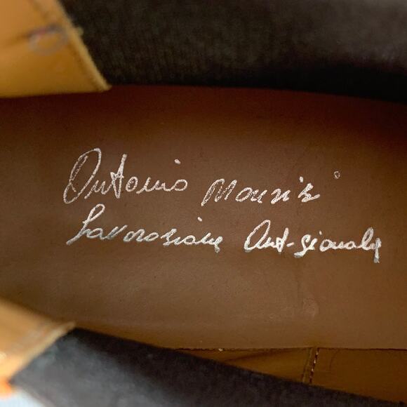 ANTONIO MAURIZI Size 13 Brown Leather Ankle Chelsea Boots - Picture 7 of 10